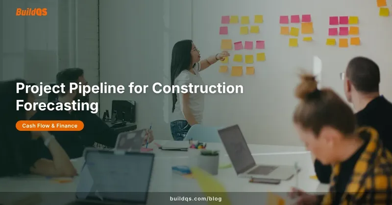 BuildQS Project Pipeline guide over a team planning prospective construction work