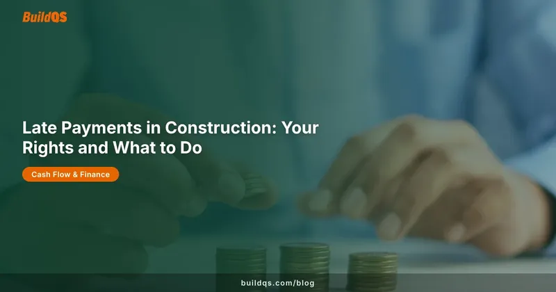 Late payments in construction - person stacking coins on a desk representing careful financial management when payments are overdue