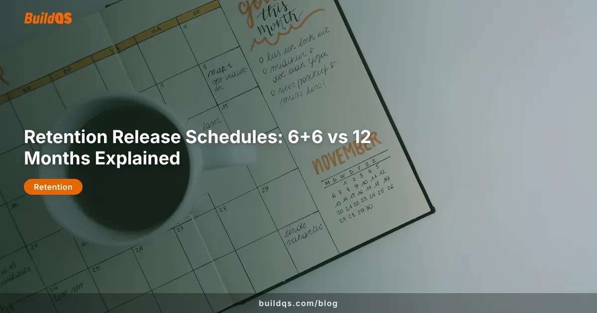 Calendar planning page with the title Retention Release Schedules: 6+6 vs 12 Months Explained